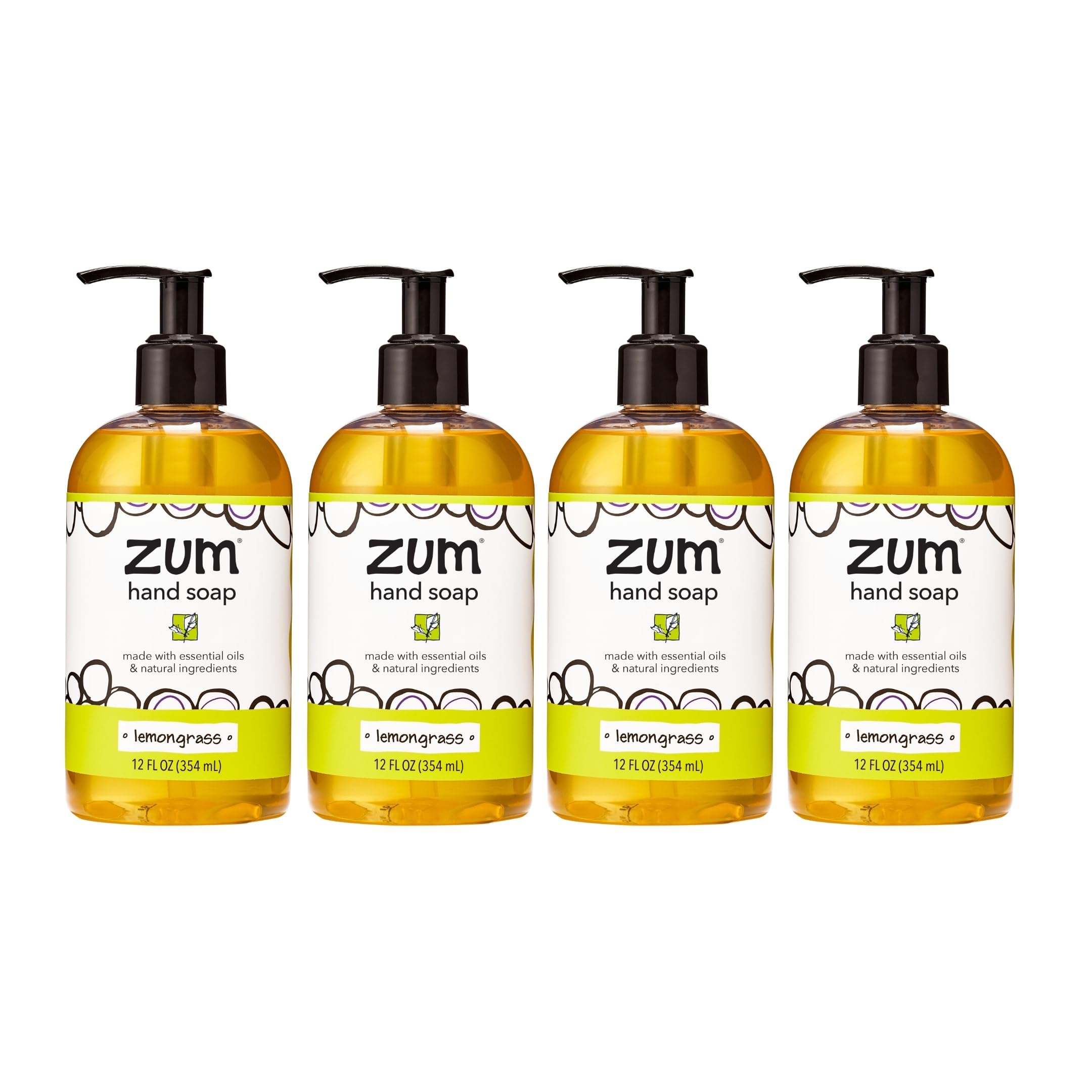 Zum Indigo Wild Hand Soap bottle front with lemongrass aroma and premium lather.