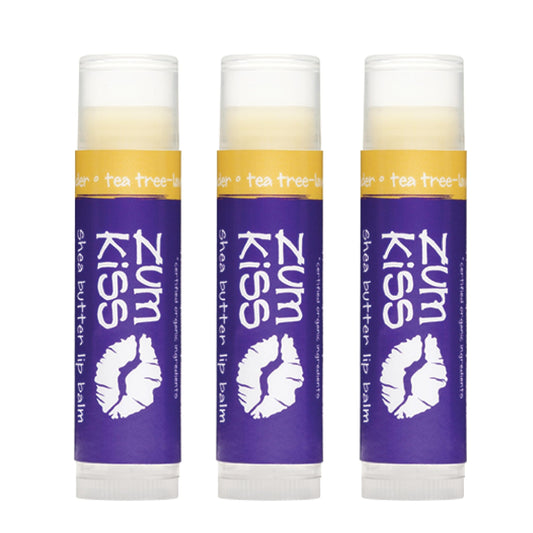 Zum Kiss Stick 3-pack packshot shows natural lip balm for daily hydration.