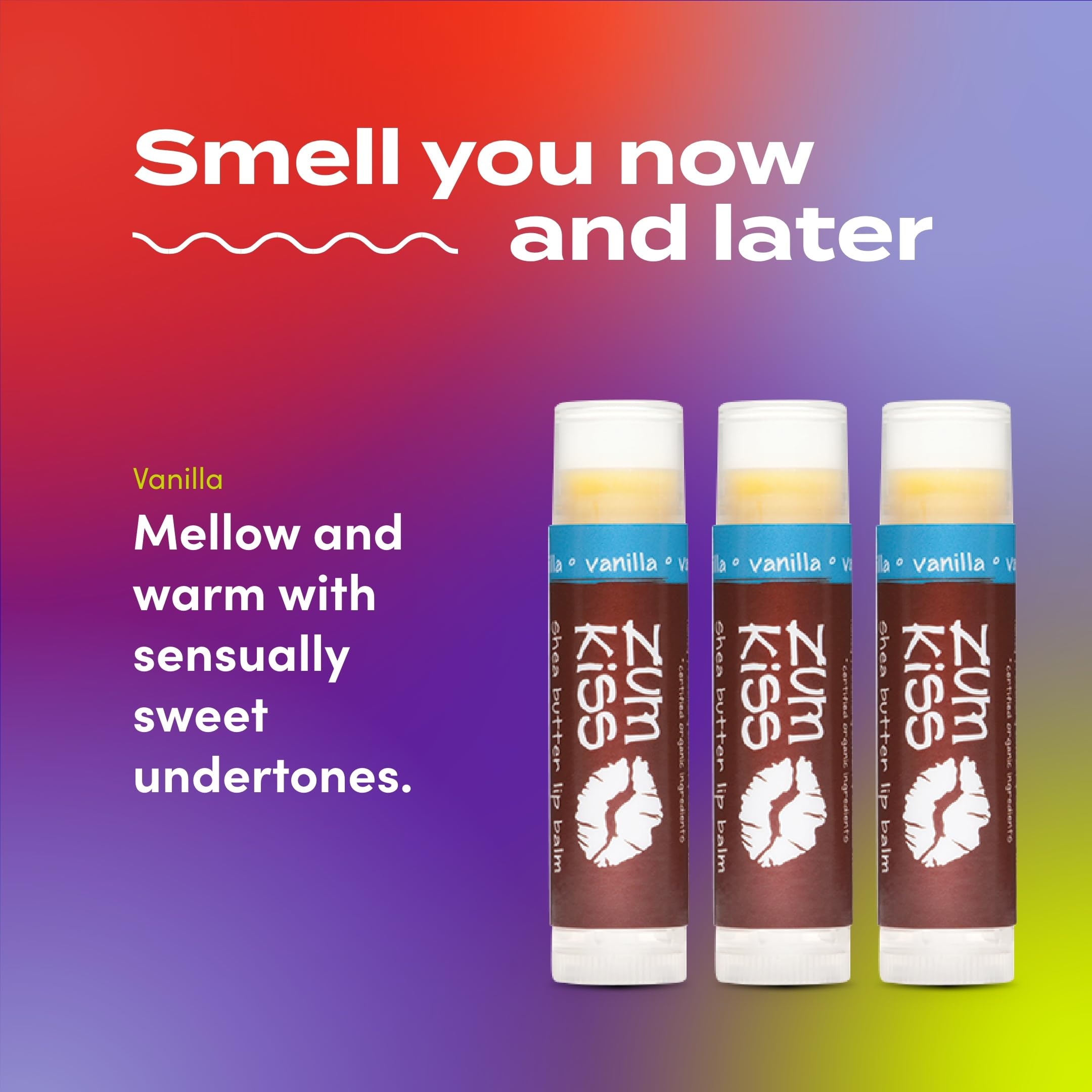 Organic beeswax and sunflower oil highlight Zum Kiss Stick natural formula