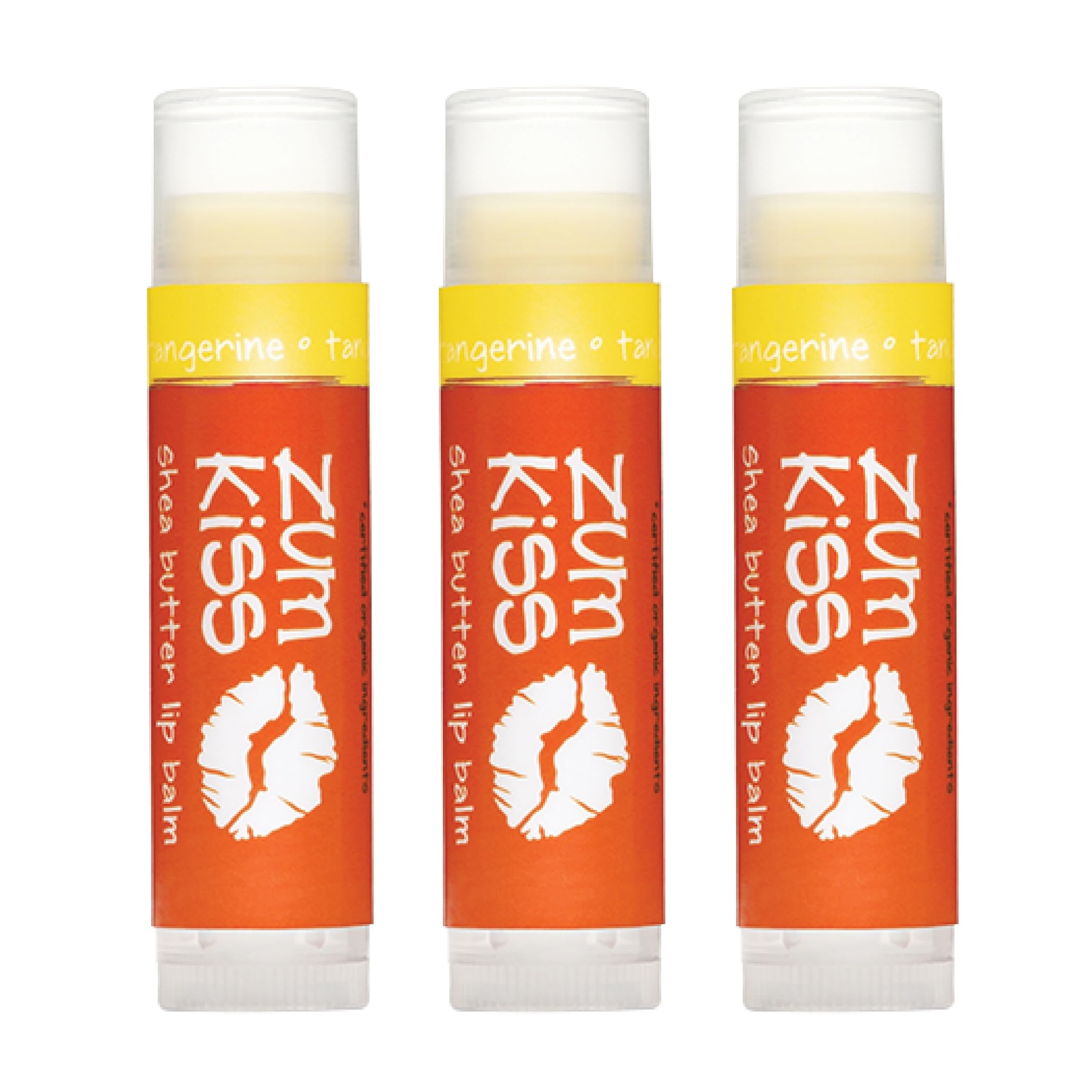 Zum Kiss Stick Tangerine closeup showing smooth lip balm texture for daily hydration