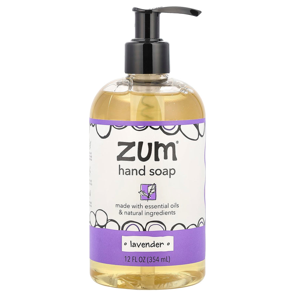 Zum Lavender Hand Soap bottle front, ideal for everyday hand cleansing with calming lavender scent.