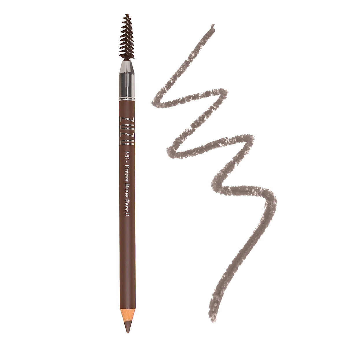 Zuzu Luxe Cream Brow Pencil Fig Brunette for smooth, natural brow definition.