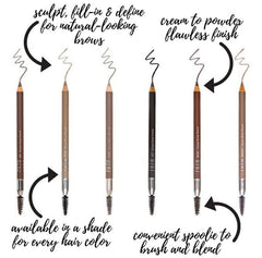 Zuzu Luxe Cream Brow Pencil features a precise tip for sparse-brow definition.