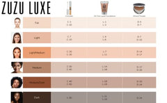 Applying Zuzu Luxe foundation for a smooth, even daytime look.