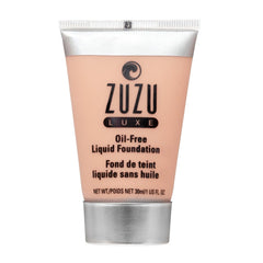 Zuzu Luxe Oil Free Foundation L-4 outer packaging shows vegan, paraben-free formula for everyday wear