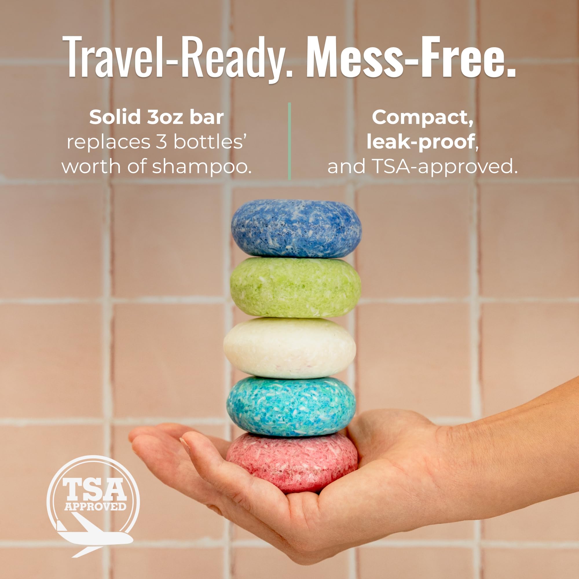 ZWS Essentials Bloom Shampoo Bar travel-size packaging ideal for on-the-go routines.