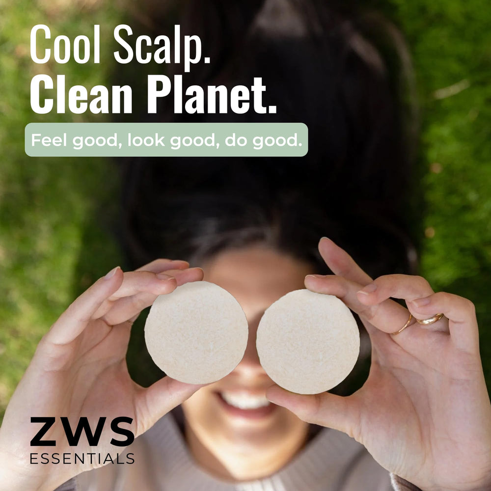  Peppermint Breeze shampoo bar used in a daily morning hair care routine