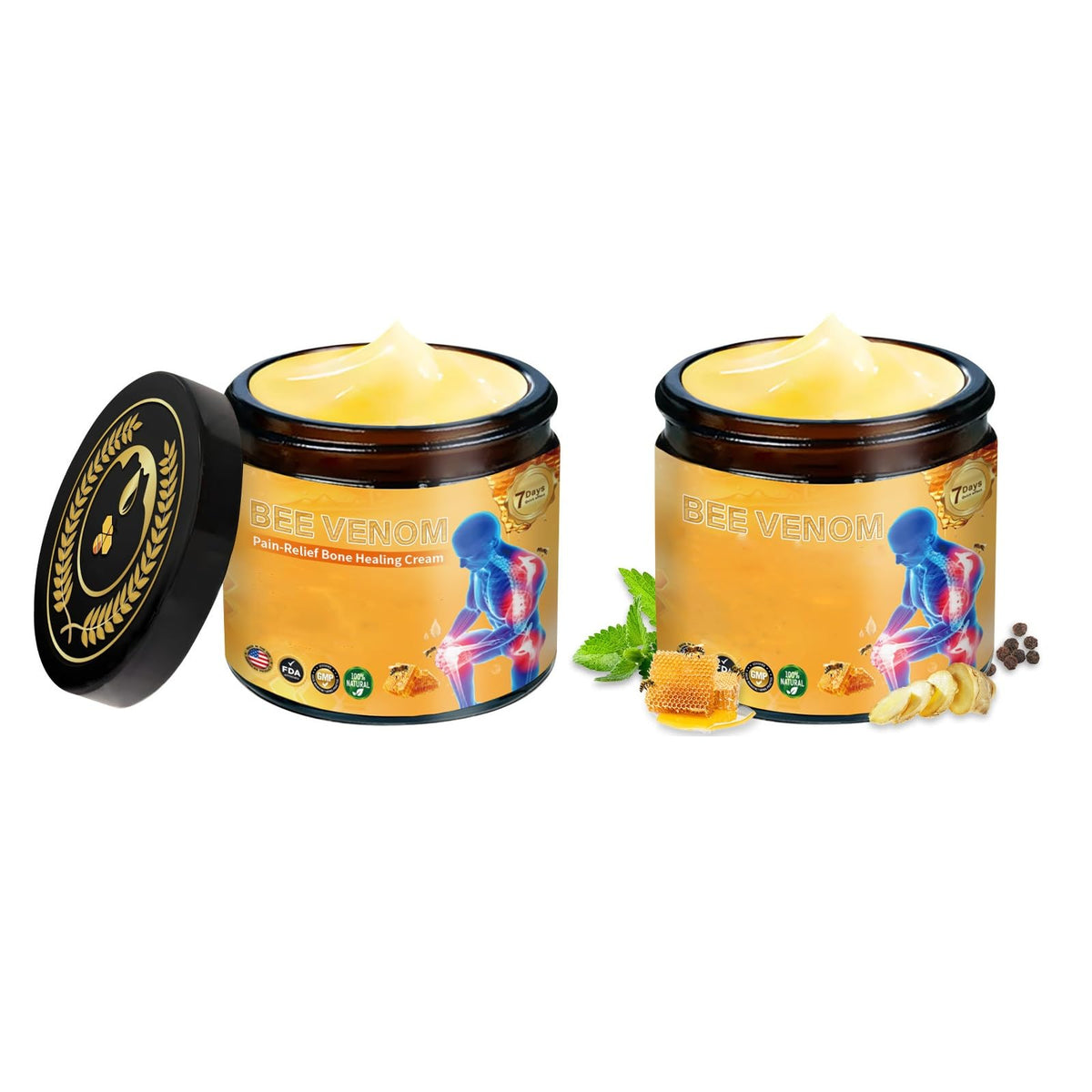 ZXZTSM Bee Venom Relief Cream bottle front view for on the go joint comfort
