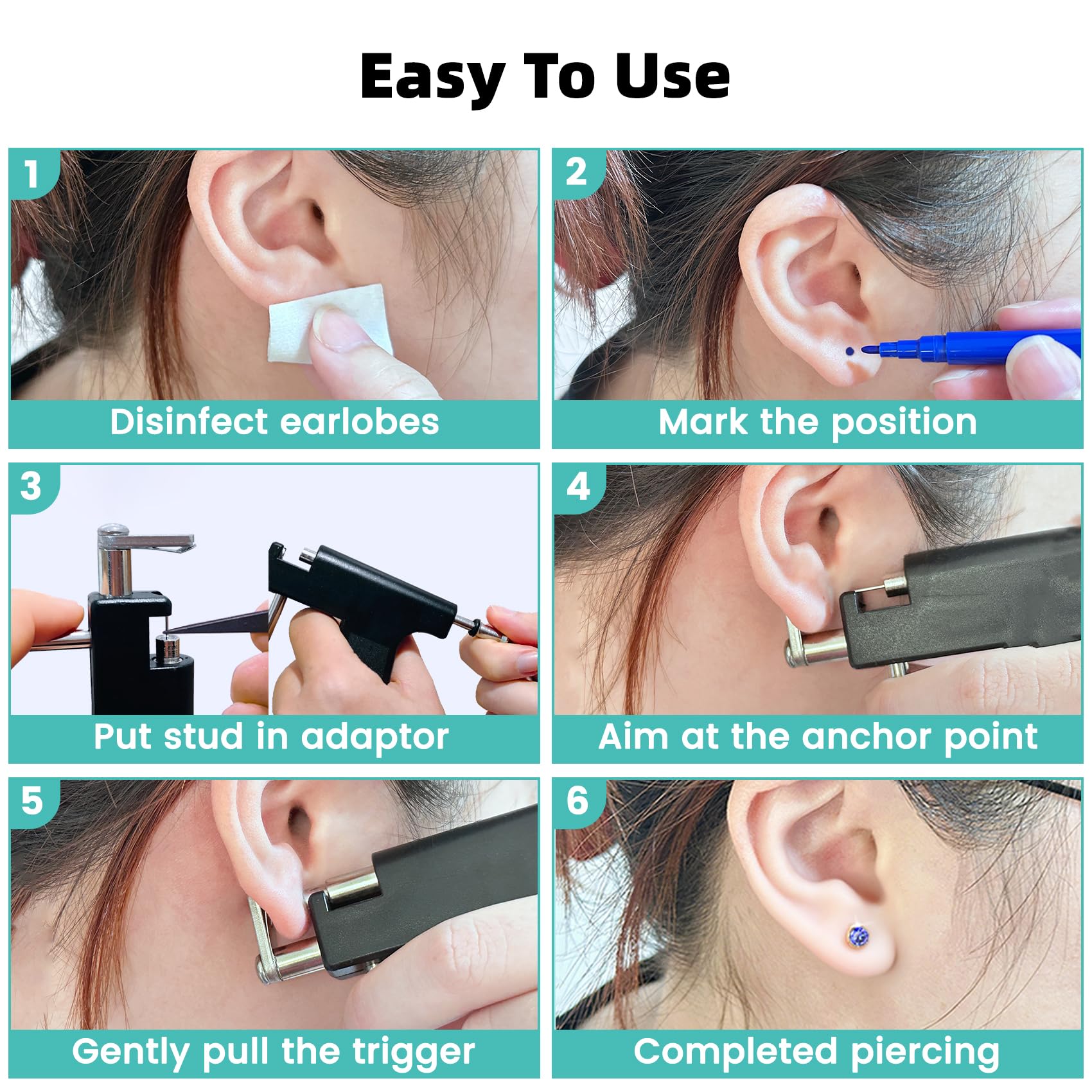 Zygc cleaning pads for hygienic prep before piercings