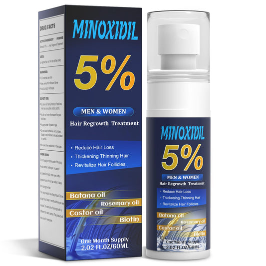 The ZYXN 5% Minoxidil bottle showcases a potent formula supporting thicker, fuller hair.