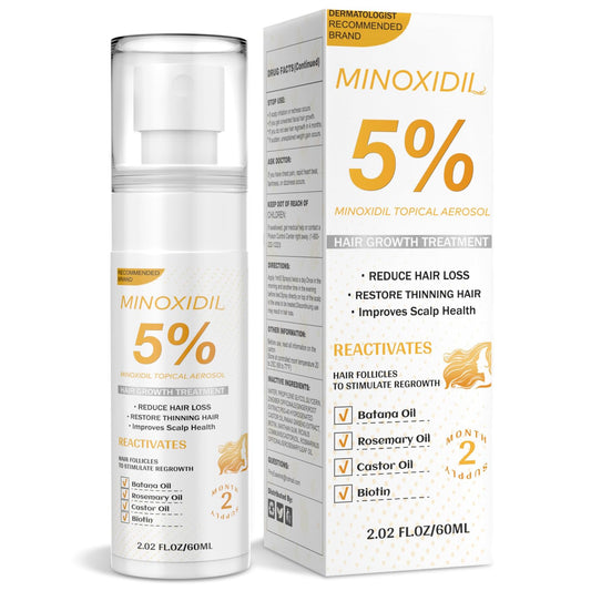 ZYXN 5% Minoxidil bottle close-up for daily scalp treatment.