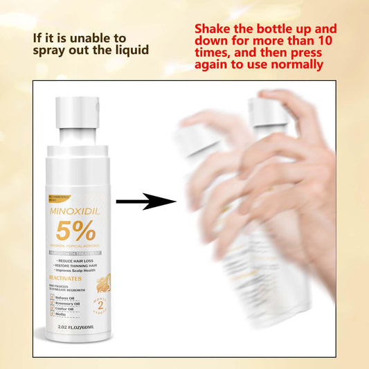 ZYXN Minoxidil spray applicator for quick, non-greasy absorption.